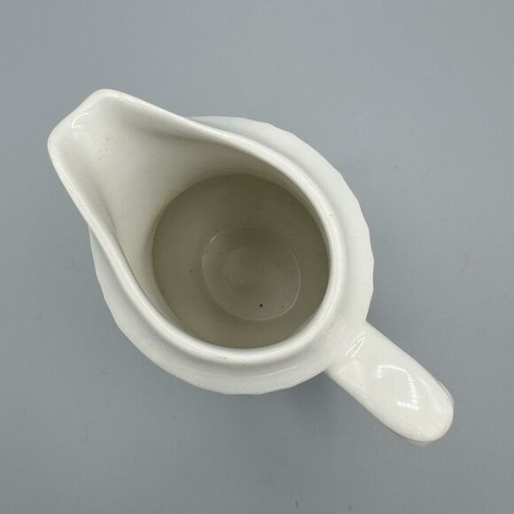 Vtg Dudson Duraline White Creamer Stoke-on-Trent England Finest Virtrified 4034 - Picture 5 of 7